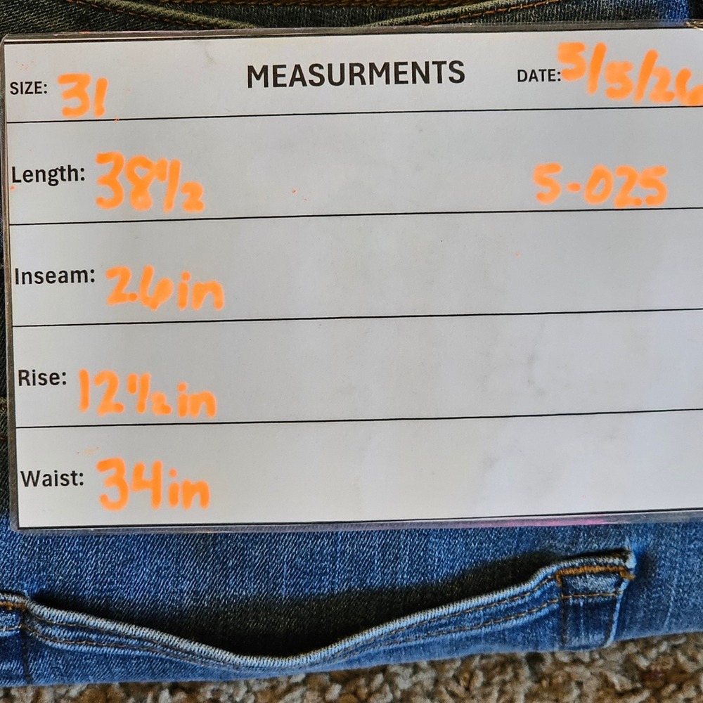 FRAME Le Crop Mini Boot Jeans Disarm‎ Blue High Rise Cropped Flare Size 31 - Picture 9 of 9